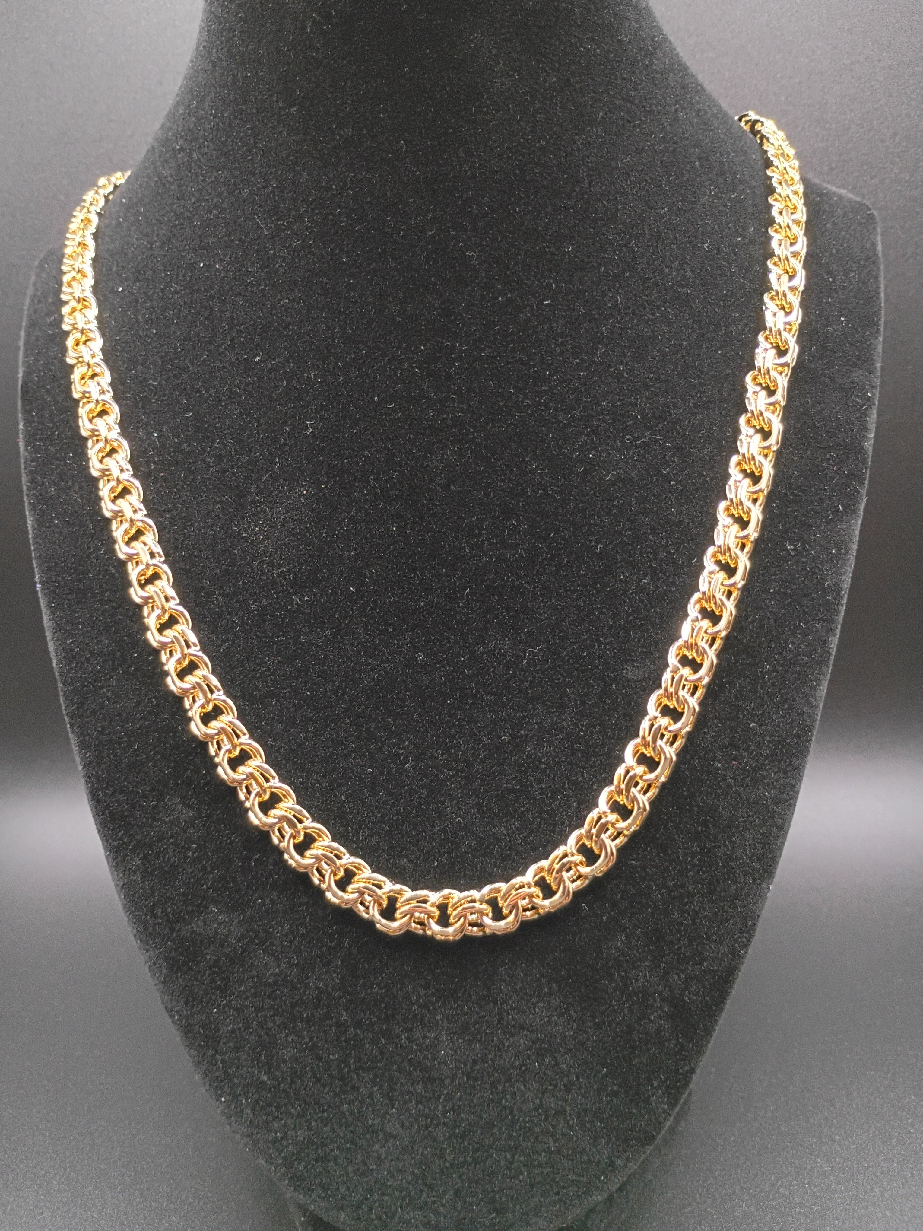 Chino Link 8MM Gold & Rhodium Plated Chain